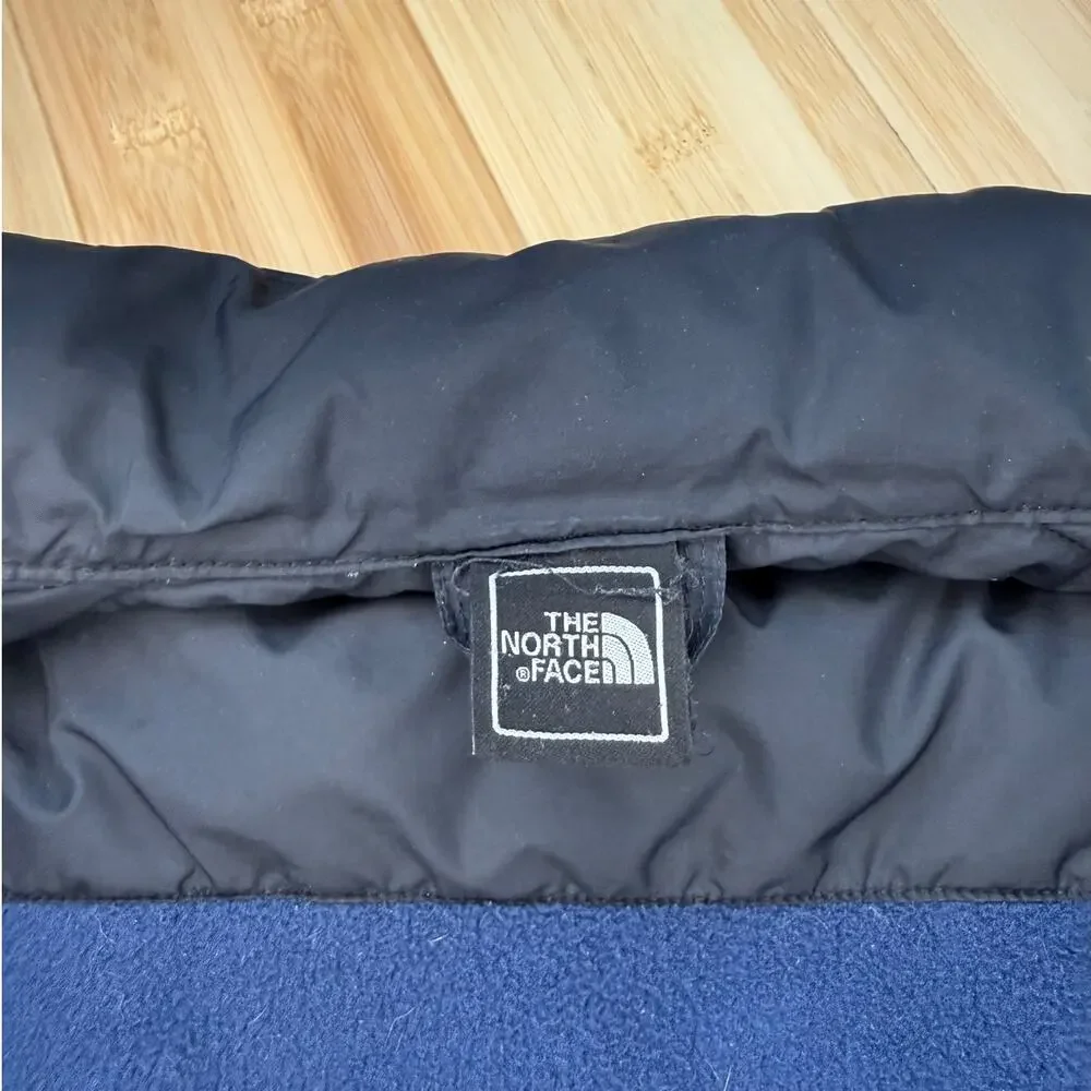 The North Face Men's Denali Down Fleece Jacket Insulation Layer Blue Black Small